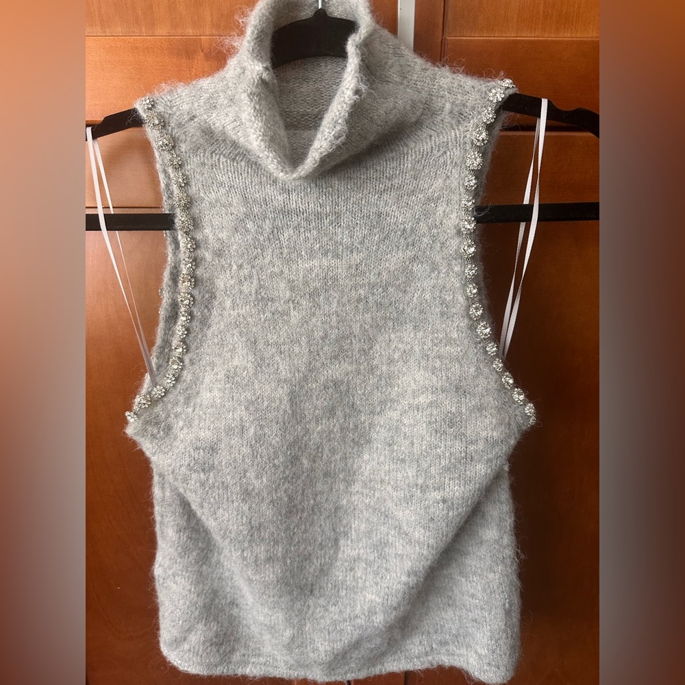 ZARA Gray Fuzzy Sweater